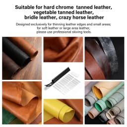 WUTA Sharp Leather Safety Beveler Skiving Knife Thining Cutting Cutter Knives DIY Leather Craft Tools 3Pcs Replacement Skiver