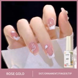 1Box Metallic Gel Gold Mirror Effect Gel Nail Polish French Nail Art Line/Flower Painting Gel Glitter UV Gel Nail Soak Off #8YQW