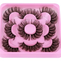 5 Pairs Russian Strip Lashes Fluffy Mink Lashes 3D False Eyelashes Russian Volume Eyelashes Fake Eyelash Extension Make Up