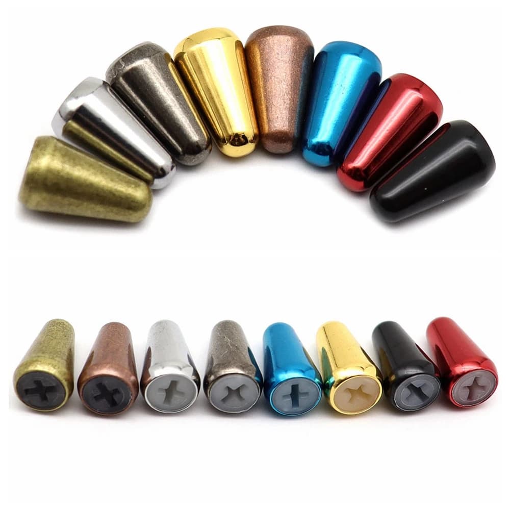1pcs/2pcs Brass Guitar Switch Cap Metal Toggle Switch Tip Embedded Cross Core Expandable Hole for ST TL Guitar Accessories
