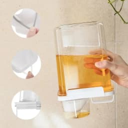 1100/1800/2300Ml Airtight Laundry Detergent Powder Storage Box Empty for Powder Softener Bleach Storage Container with Labels