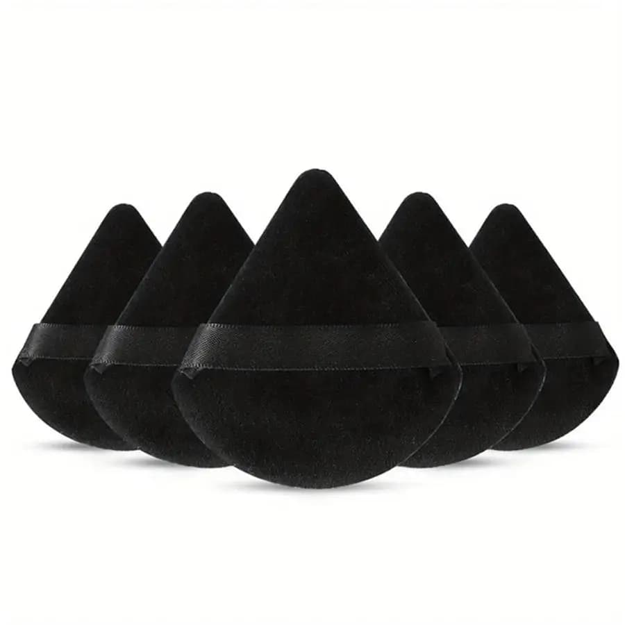 5 pcs new triangular sponge puffs with a soft skin friendly and delicate makeup feel suitable for home or travel use
