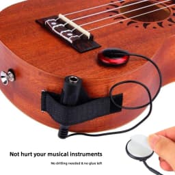 Professional-Grade Acoustic Guitar Pickup Piezo Contact Pickup for Guitar Ukulele Banjo, Kalimba, Harp -Easy to install