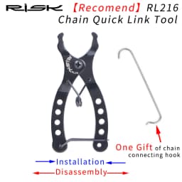 RISK RL216 Bike Mini Missing Chain Quick Link Tool Bicycle Plier Master Link Remover Connector Opener Lever with Free Chain Hook