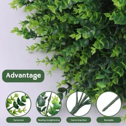 7 Heads35 Mesh Artificial Plants Green Eucalyptus Christmas Wreath for Wedding Home Balcony Bonsai Decoration DIY Shooting Props