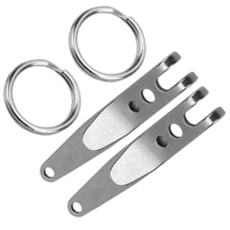 2Pcs Outdoor Belt Clip Stainless Steel Suspension Pocket Clip Key Holder with Keychain Mini Suspension Clip Keychain Pocket Clip