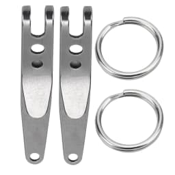 2Pcs Outdoor Belt Clip Stainless Steel Suspension Pocket Clip Key Holder with Keychain Mini Suspension Clip Keychain Pocket Clip