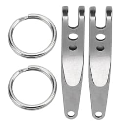 2Pcs Outdoor Belt Clip Stainless Steel Suspension Pocket Clip Key Holder with Keychain Mini Suspension Clip Keychain Pocket Clip