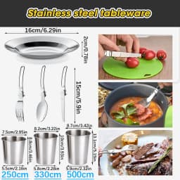 Camping Cooking Set Camping Cookware Travel Tableware Outdoor Picnic Set Teapot For 2-3 People Non-Stick Pots Assorted Sets