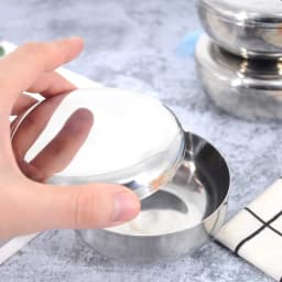 Stainless Steel Bowl Korean Big Cooked Rice Bowl With Cover Single Layer Steamed Rice Bowl Child Anti-Scalding/fall Tableware