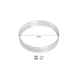 Stainless Steel Mousse Cake Mold Heat-Resistant Perforated Round Tart Ring Cookies Pastry Circle Cutter Mold Baking Tools