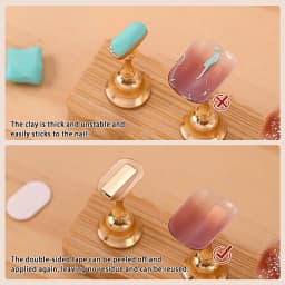 100Pcs Traceless Transparent Nail Double-side Adhesive Tape For False Nails Display Stand Tools Manicure Strip