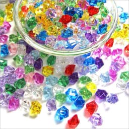 200PCS Acrylic Stones Crystal Acrylic Gem Stone Kids Mixed Color Ornaments Vase Wedding Party 6*9mm Accessories DIYJewelry Decor