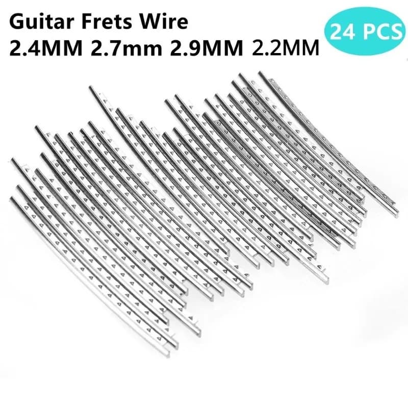 24pcs Guitar Frets Wire Fingerboard Nickel Silver2.2MM 2.4MM 2.7mm 2.9MM Luthier Repair Material Guitar Accessories