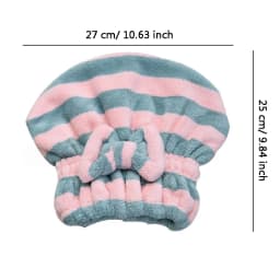 1pcs Dry Hair Towel Quick-Drying Hair Cap Shower Cap for Women Striped Pattern Super Absorbent Bath Accessories Hair Bonnets