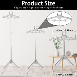 Steamer Stand Telescopic Iron Steam Clothes Hanger 85-160cm Adjustable Height Foldable for Hanging Ironing Clothes Hanger