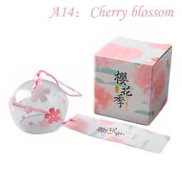 Japanese Wind Bell Japan Chimes Handmade Glass Furin Home Decors Spa Kitchen Office Decor Sakura Cherry Blossom Pattern