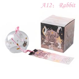 Japanese Wind Bell Japan Chimes Handmade Glass Furin Home Decors Spa Kitchen Office Decor Sakura Cherry Blossom Pattern