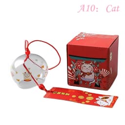 Japanese Wind Bell Japan Chimes Handmade Glass Furin Home Decors Spa Kitchen Office Decor Sakura Cherry Blossom Pattern