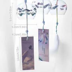 Japanese Wind Bell Japan Chimes Handmade Glass Furin Home Decors Spa Kitchen Office Decor Sakura Cherry Blossom Pattern