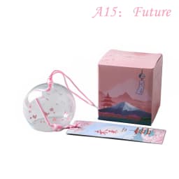 Japanese Wind Bell Japan Chimes Handmade Glass Furin Home Decors Spa Kitchen Office Decor Sakura Cherry Blossom Pattern