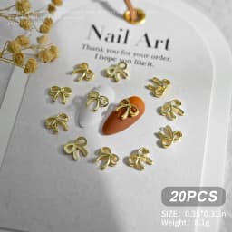 20pcs 3D Exquisite Hollow Butterfly Rhinestones Nail Charms Luxury Gold/Silver Diamond Wings Jewelry Nail Decoration Accessories