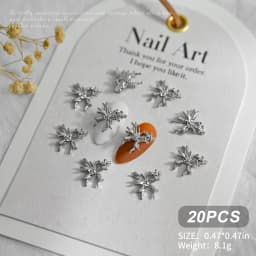 20pcs 3D Exquisite Hollow Butterfly Rhinestones Nail Charms Luxury Gold/Silver Diamond Wings Jewelry Nail Decoration Accessories