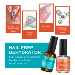 2Pcs 15ml Nail Primer Fast Air Dry Prep Dehydrator For Nail Soak Off Base Primer Gel First Nails Gel for  Manicure Tools