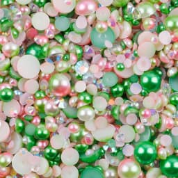 10g Mix Size Jelly Resin Flatback Rhinestone AB Imitation Pearl Beads For Nail Art DIY Cup Crafts Decor