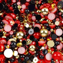 10g Mix Size Jelly Resin Flatback Rhinestone AB Imitation Pearl Beads For Nail Art DIY Cup Crafts Decor