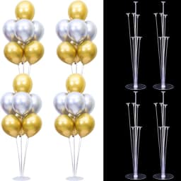 2/4 sets Holiday Event Party Table Balloon Stands Clear Plastic Balloon Holder Column Arch for Baby Shower Birthday Party Decor