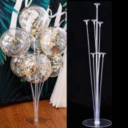 2/4 sets Holiday Event Party Table Balloon Stands Clear Plastic Balloon Holder Column Arch for Baby Shower Birthday Party Decor