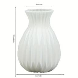 1pc Water Cultivation Imitation Ceramic Plastic Vase Living Room Plastic Home Vase, Modern Minimalist Home Decor