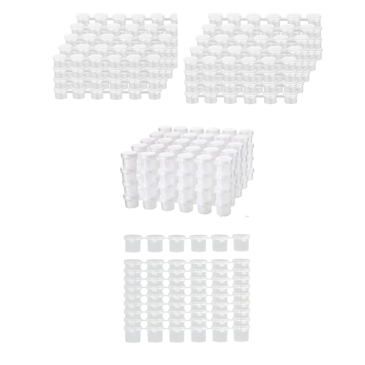 Empty Paint Pots Strips DIY with Lid Lightweight Empty Storage Paint Containers for School Birthday Home Holiday Accessories