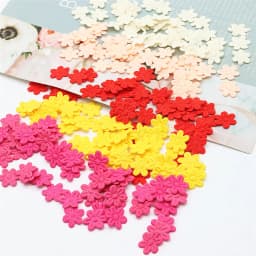 100pcs/pack five petal flower embossing DIY children hair accessories hairpin accessories accessories material cloth sticker 2cm