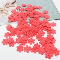 100pcs/pack five petal flower embossing DIY children hair accessories hairpin accessories accessories material cloth sticker 2cm