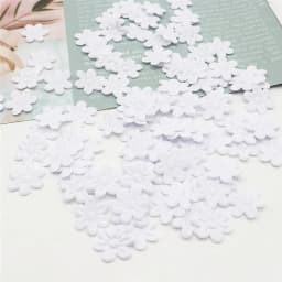 100pcs/pack five petal flower embossing DIY children hair accessories hairpin accessories accessories material cloth sticker 2cm