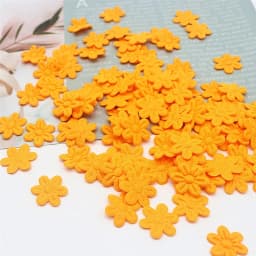 100pcs/pack five petal flower embossing DIY children hair accessories hairpin accessories accessories material cloth sticker 2cm