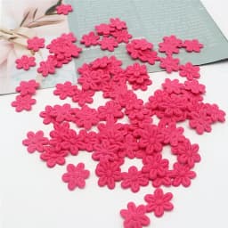 100pcs/pack five petal flower embossing DIY children hair accessories hairpin accessories accessories material cloth sticker 2cm