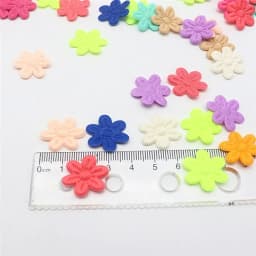 100pcs/pack five petal flower embossing DIY children hair accessories hairpin accessories accessories material cloth sticker 2cm