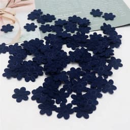 100pcs/pack five petal flower embossing DIY children hair accessories hairpin accessories accessories material cloth sticker 2cm
