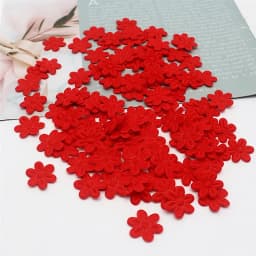 100pcs/pack five petal flower embossing DIY children hair accessories hairpin accessories accessories material cloth sticker 2cm