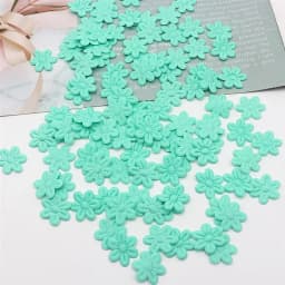 100pcs/pack five petal flower embossing DIY children hair accessories hairpin accessories accessories material cloth sticker 2cm
