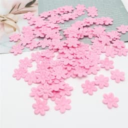 100pcs/pack five petal flower embossing DIY children hair accessories hairpin accessories accessories material cloth sticker 2cm