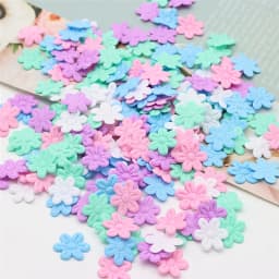 100pcs/pack five petal flower embossing DIY children hair accessories hairpin accessories accessories material cloth sticker 2cm