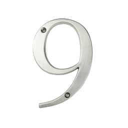 1pc 101mm Modern House Number Outdoor 4 inch Silver Zinc Alloy Apartment Door Numbers Mailbox Address Sign #0-9 With Screws