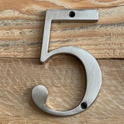 1pc 101mm Modern House Number Outdoor 4 inch Silver Zinc Alloy Apartment Door Numbers Mailbox Address Sign #0-9 With Screws