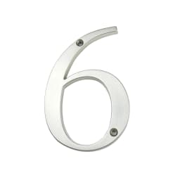 1pc 101mm Modern House Number Outdoor 4 inch Silver Zinc Alloy Apartment Door Numbers Mailbox Address Sign #0-9 With Screws