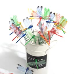 5/10/50pcs Colorful 3D Dragonfly Garden Yard Planter Dragonfly Flower Arrangement Dragonfly Outdoor Decor Flower Pots Decoration