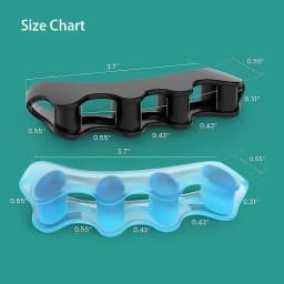 1 Pair of Soft Silicone Toe Orthotics, Toe Separators, Bunion and Hammertoe Relief, Suitable for Running and Yoga Practice